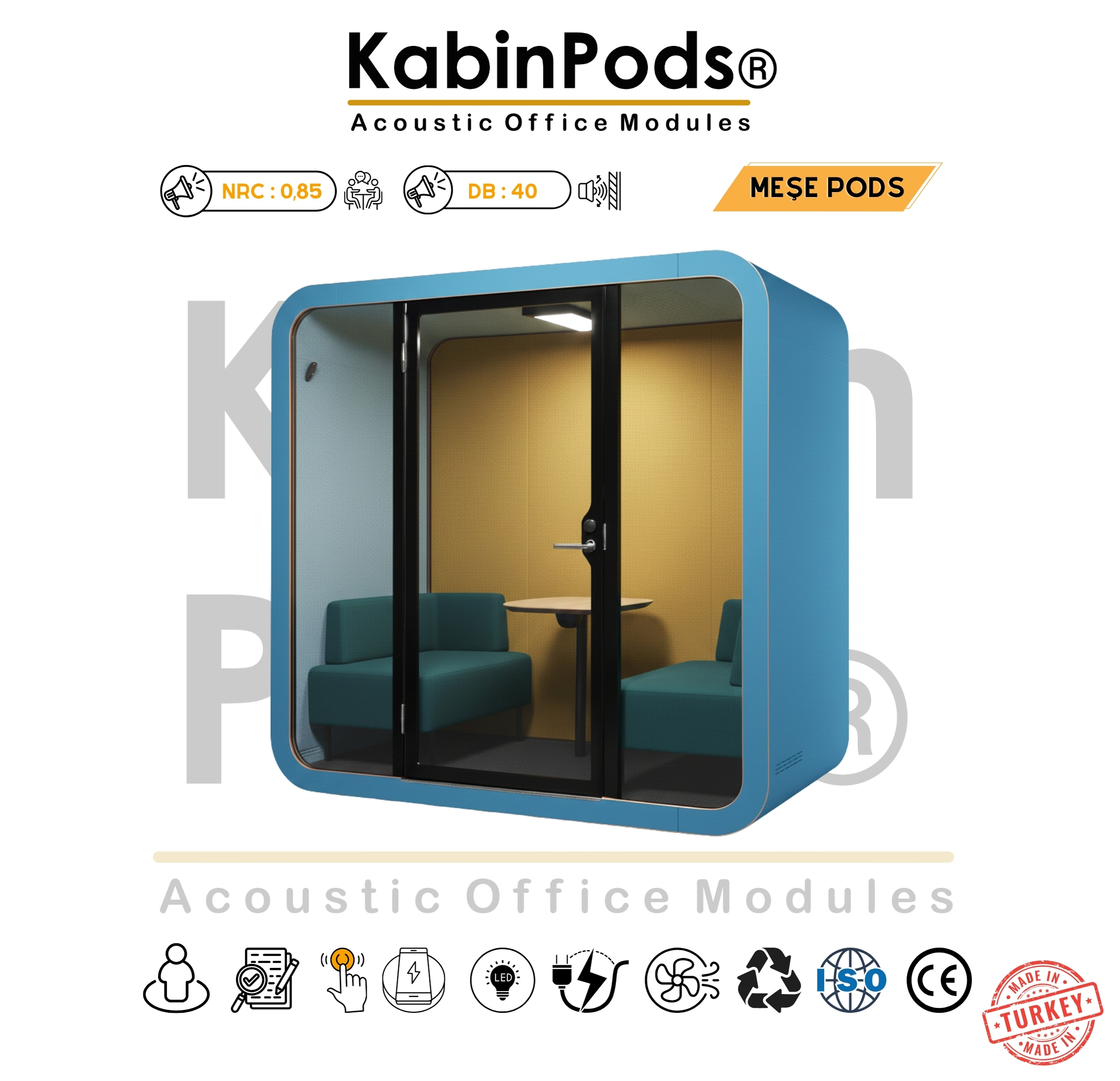 Meşe Toplantı Kabini toplantı sırasında kullanım